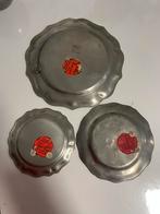 Tinnen Borden Les Potstainiers Hutois - Set van 3, Ophalen of Verzenden