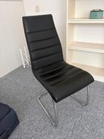 4 Kunstleren Stoelen in Prima Staat, Ophalen, Zwart, Leer, Zo goed als nieuw