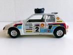 Peugeot 205 Turbo 16 wit 1:25 Bburago (geen ovp), Ophalen of Verzenden, Gebruikt, Auto, Bburago