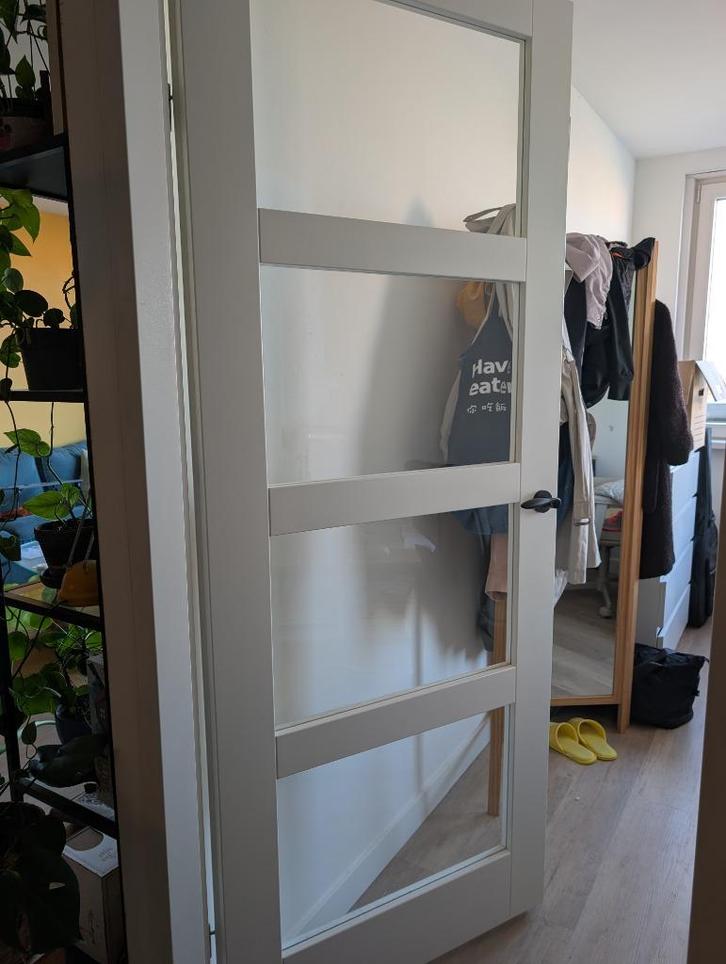 PERTURA Binnendeur 304 opdek rechts wit gegrond 83x211,5 cm, Doe-het-zelf en Verbouw, Deuren en Horren, Zo goed als nieuw, Binnendeur