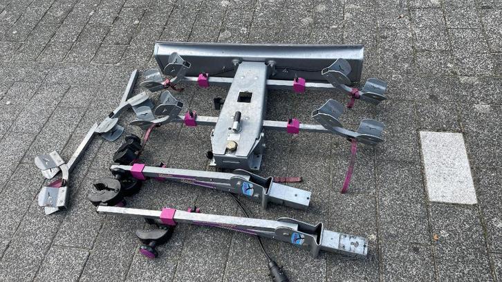 Spinder Falcon Fietsendrager (2 fietsen), Auto diversen, Fietsendragers, Gebruikt, Trekhaakdrager, 2 fietsen, Brede banden, Ophalen