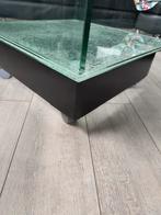 Bijzettafel 55x55x51 lxbxh, Minder dan 55 cm, Glas, Rechthoekig, Ophalen