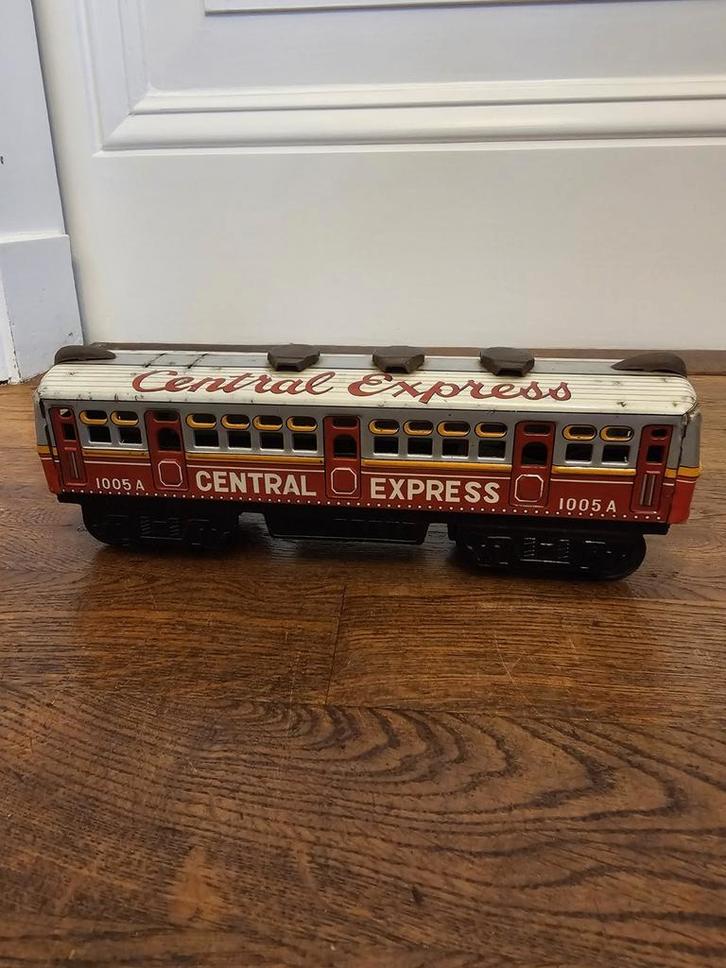 Blikken speelgoed trein tram AN Japan oude locomotief, Antiek en Kunst, Antiek | Speelgoed, Verzenden