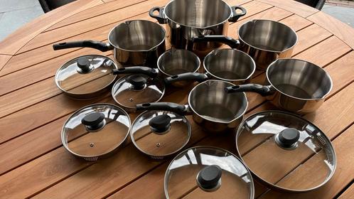 Viners Absolute 6-delige Pannenset met Deksel, Huis en Inrichting, Keuken | Potten en Pannen, Gebruikt, Pannenset, Rvs, Inductieplaat