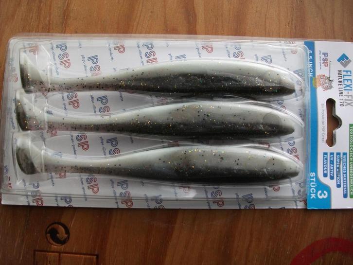 3 stuks PSP Flexi-Fix Nature Line 170 roofvis shads, Watersport en Boten, Hengelsport | Roofvissen, Nieuw, Overige typen, Ophalen of Verzenden