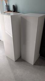 Witte hoogglans kastjes (hangkasten), Huis en Inrichting, Ophalen, Gebruikt, 25 tot 50 cm, Minder dan 100 cm