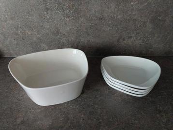Witte schaal met 4 bordjes - TopChoice beschikbaar voor biedingen