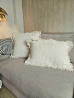 Geweven katoenen kussenhoes creme uit Bali, Beige, Vierkant, Ophalen of Verzenden, Tropical home