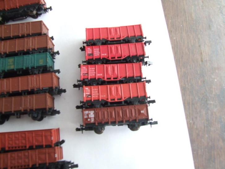 38x hoogboord wagons, Hobby en Vrije tijd, Modeltreinen | N-Spoor, Gebruikt, Wagon, Gelijkstroom, Overige merken, Verzenden