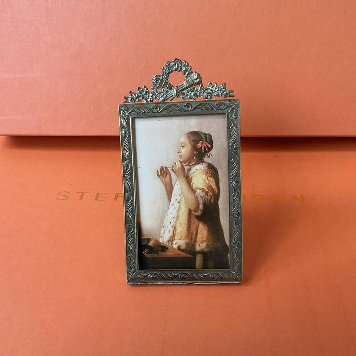 Antiek Frans Fotolijstje met Strik - ca. 1900, Antiek en Kunst, Antiek | Woonaccessoires, Ophalen of Verzenden