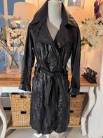 Zwarte coated trenchcoat Creenstone, 36-38, perfecte staat., Kleding | Dames, Jassen | Winter, Verzenden, Zo goed als nieuw, Maat 36 (S)