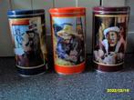 3 Blikken met de schilders Dali, Van Gogh en Rembrandt, Verzamelen, Blikken, Ophalen of Verzenden, Zo goed als nieuw, Koffie, Overige merken