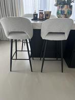 Luxe Richmond Barstoelen Teddy Bouclé Off- White 4 stuks, Nieuw, 60 tot 90 cm, Ophalen of Verzenden, Met voetsteun