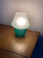 Vintage glazen paddenstoel lamp, Huis en Inrichting, Lampen | Tafellampen, Ophalen of Verzenden, Zo goed als nieuw, Minder dan 50 cm