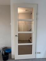 2 opdek binnendeuren met glas 231,5 bij 88, Doe-het-zelf en Verbouw, Deuren en Horren, Gebruikt, 215 cm of meer, Binnendeur, Ophalen of Verzenden