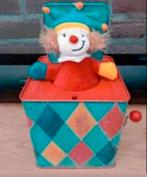 Clown jack in the box metalen doos 14cm hoog, Ophalen, Zo goed als nieuw, Overige typen