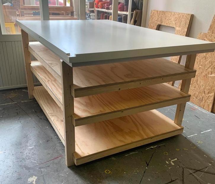 Glas in lood, Glas, robuuste werktafel, Doe-het-zelf en Verbouw, Glas en Ramen, Gebruikt, Overige typen, 80 tot 120 cm, 160 cm of meer