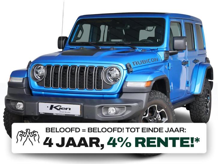 Jeep Wrangler Unlimited 4xe 380 Rubicon | Sky view | Stoel v, Auto's, Jeep, Bedrijf, Te koop, Wrangler, 4x4, ABS, Achteruitrijcamera