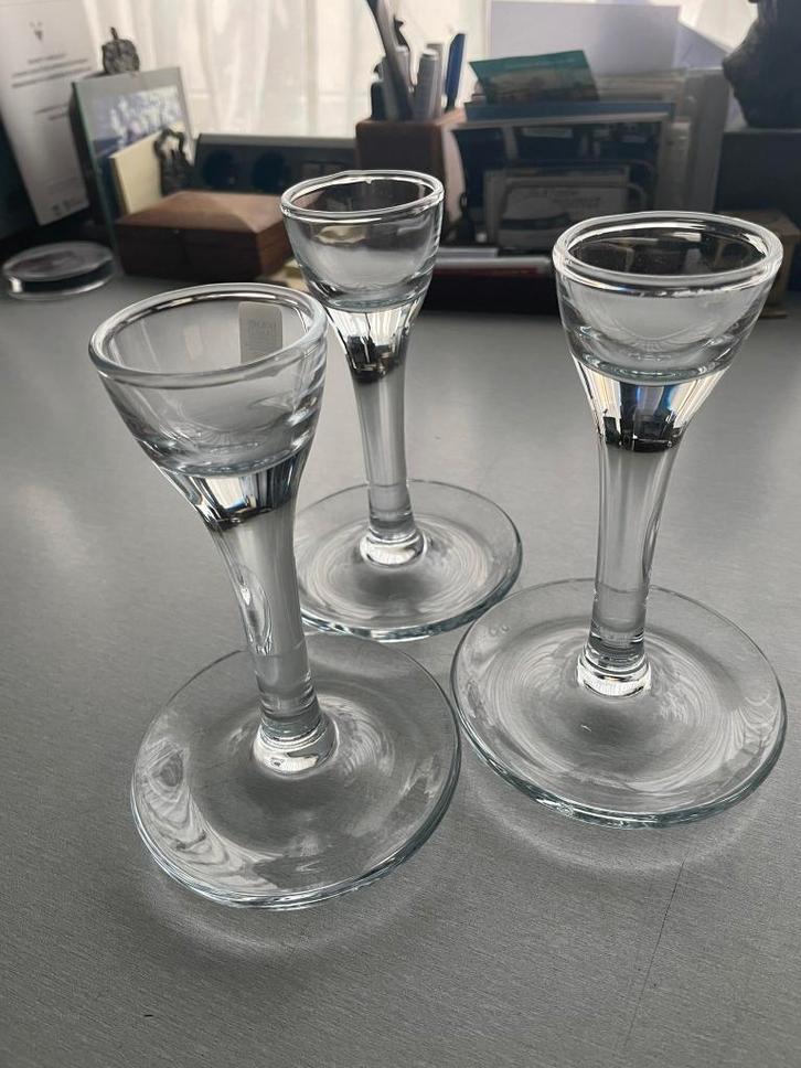 Holmegaard 3 x glazen eierdoppen - ontwerp Per Lütken, Antiek en Kunst, Antiek | Glas en Kristal, Ophalen of Verzenden