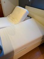 verstelbaar bed, Ophalen, Overige materialen, Wit, Tweepersoons