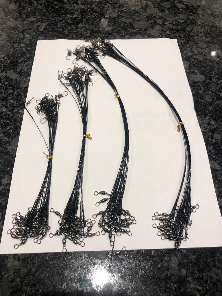 Nieuwe stalen onderlijnen roofvis, snoek, meerval, baars, Ophalen of Verzenden, Nieuw, Vislijn