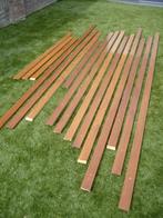 Diverse lengtes hard houten plinten ( ruim 35 m ), Doe-het-zelf en Verbouw, Plinten en Afwerking, Eiken, Gebruikt, Plinten, Ophalen