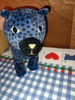 Hema panter knuffel blauw 28 cm groot, Ophalen of Verzenden
