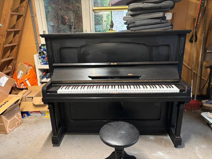 K. Kawai Piano – ca. 100 jaar oud – Opknapper, Muziek en Instrumenten, Piano's, Gebruikt, Piano, Zwart, Ophalen