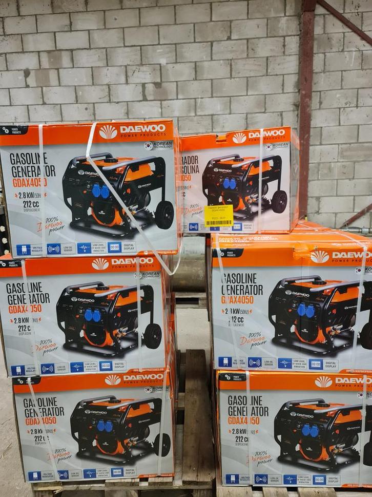 2.8 kW Daewoo GDAX4050 aggregaat / stroomgroep generator, Doe-het-zelf en Verbouw, Aggregaten, Nieuw, Benzine, Minder dan 5 kVA