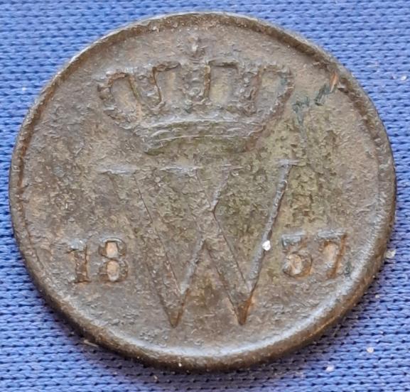 Nederland 1 cent 1837 Km 47 CK12, Postzegels en Munten, Munten | Nederland, Losse munt, 1 cent, Koning Willem I, Verzenden