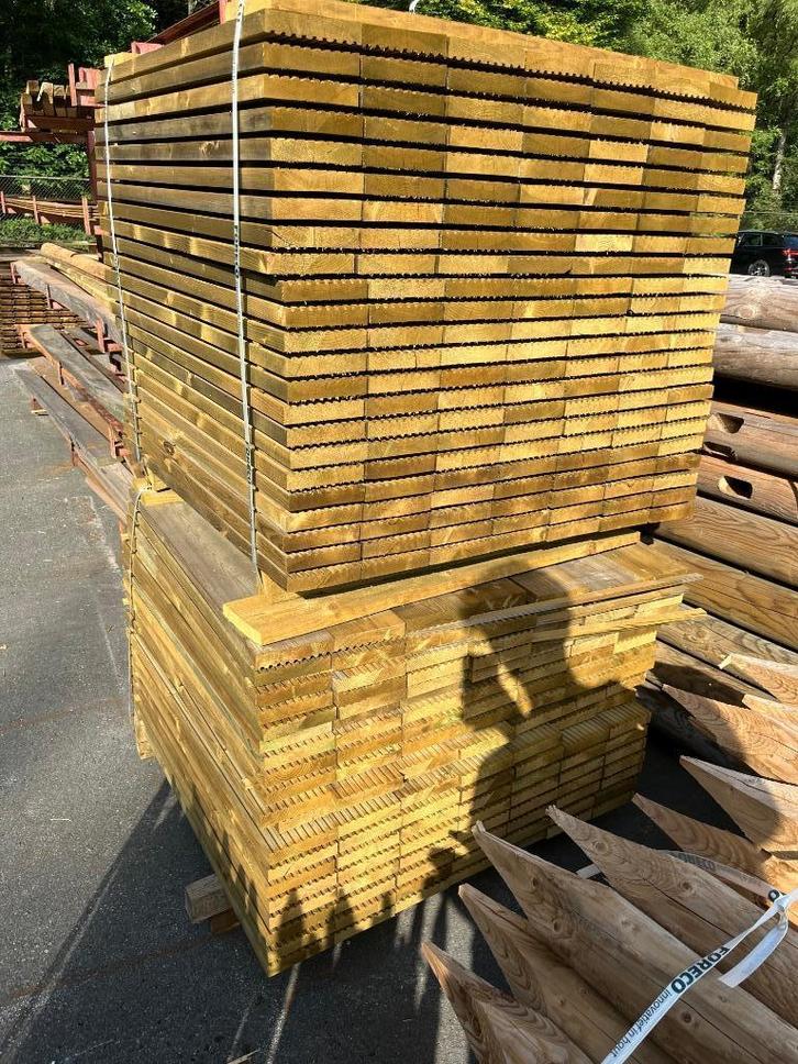 Grenen 32x150mm WaxedWood dekdelen nr. 569, Tuin en Terras, Palen, Balken en Planken, Nieuw, Planken, Minder dan 180 cm, Ophalen