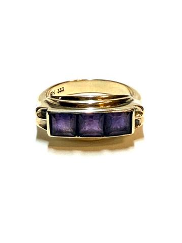 8k gouden ring met amethist beschikbaar voor biedingen