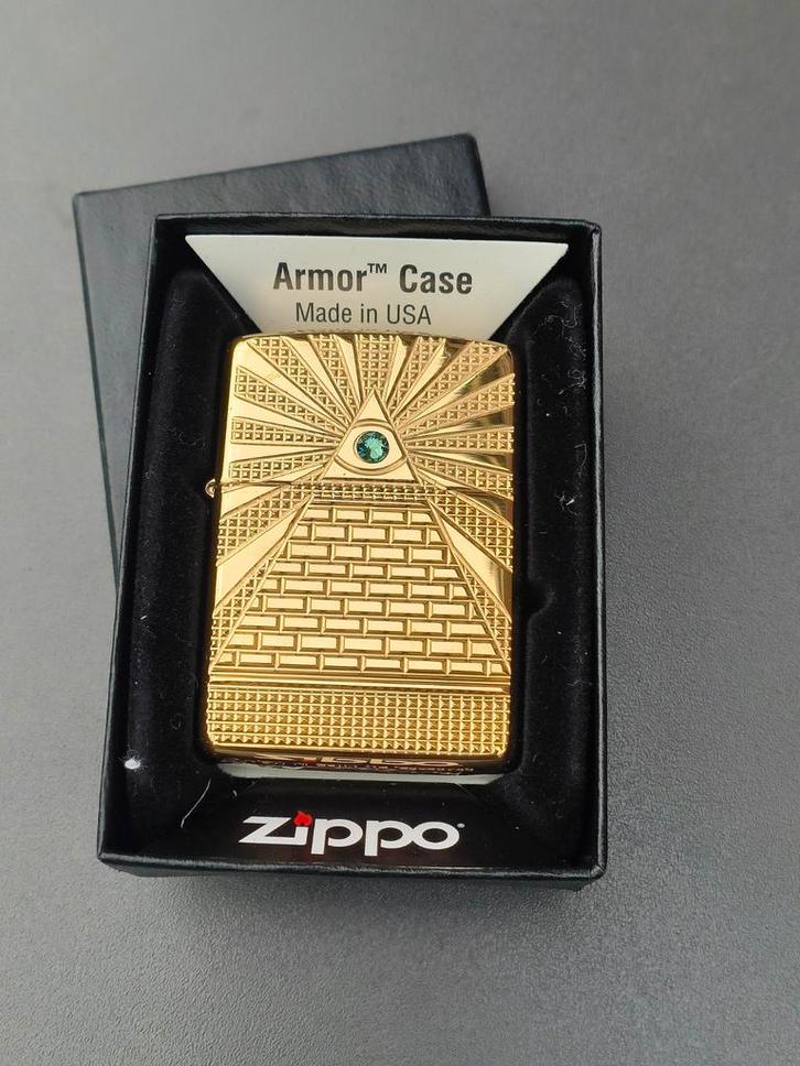Zippo Eye of Providence Armor Case with Crystalyzed Swarovsk, Verzamelen, Rookartikelen, Aanstekers en Luciferdoosjes, Nieuw, Aansteker