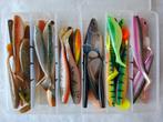 Gevulde tacklebox met nieuwe shads (C), Watersport en Boten, Hengelsport | Roofvissen, Ophalen of Verzenden, Zo goed als nieuw