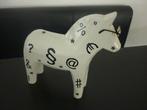 Houten paard / Dala Paardje zwart wit / Ikea, Ophalen of Verzenden, Gebruikt