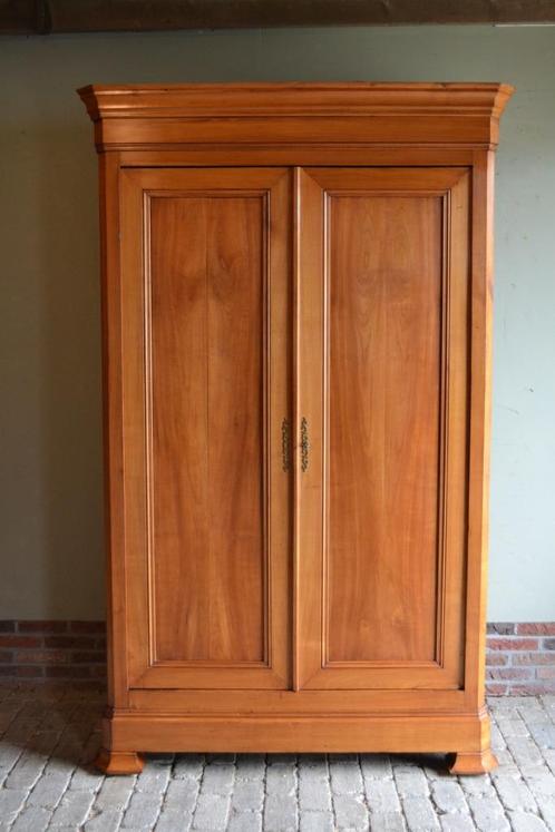 Prachtige strakke antieke kersen houten Louis Philippe kast, Antiek en Kunst, Antiek | Meubels | Kasten, Verzenden