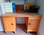 vintage houten bureau jaren 60 uit kantoor Koepel Haarlem, Ophalen, Gebruikt, Bureau
