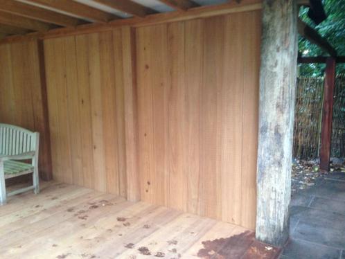 Hardhouten delen, wandbekleding, aanmeerpalen hout, Tuin en Terras, Palen, Balken en Planken, Nieuw, Planken, 250 cm of meer, Hardhout