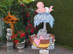 Geboortebord Dombo in bad met baby naar keuze., Ophalen, Nieuw, Geboortebord