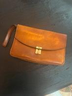 Vintage Leren Clutch / Handtas Bruin, Ophalen of Verzenden, Zo goed als nieuw, Bruin, Handtas