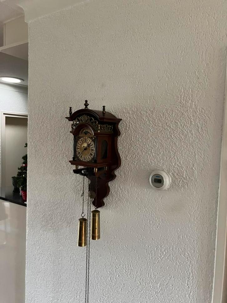 Mooie Wuba John Warmink hangklok met maanaanduiding, Antiek en Kunst, Antiek | Klokken, Ophalen