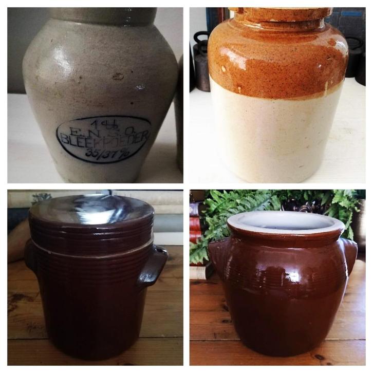 Doulton & WA Lambeth gres pot -ENSO bleek - bruin geglazuurd, Antiek en Kunst, Curiosa en Brocante, Ophalen of Verzenden
