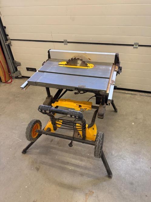 DeWALT DWE7491 set zaagtafel + rijdbaar onderstel, Doe-het-zelf en Verbouw, Gereedschap | Zaagmachines, Gebruikt, Cirkelzaag, 1200 watt of meer