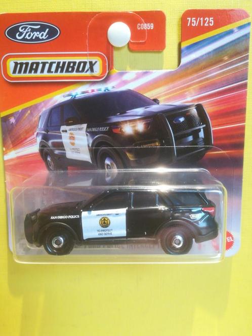 Ford Police Interceptor Utility Matchbox 75/125 2025, Hobby en Vrije tijd, Modelauto's | Overige schalen, Nieuw, Auto, Ophalen of Verzenden