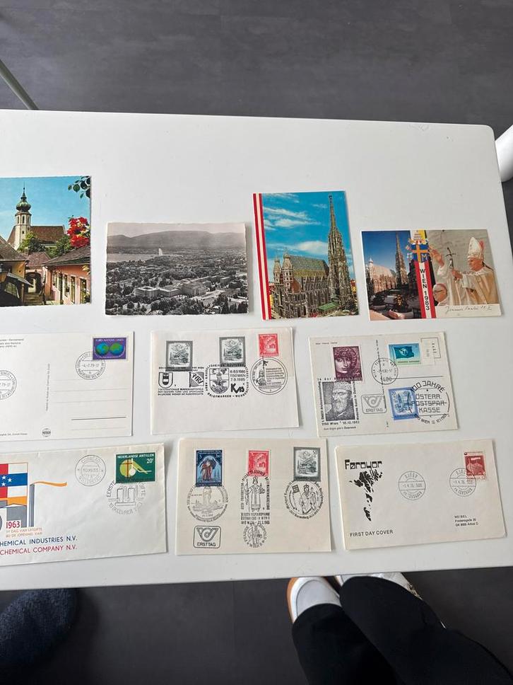 Diversen oude ansichtkaarten buitenland, Verzamelen, Ansichtkaarten | Nederland, Gelopen, Zeeland, 1960 tot 1980, Ophalen of Verzenden