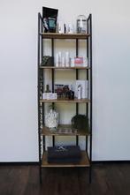 Industriële wandkast met houten legplanken, Ophalen, Met plank(en), Zo goed als nieuw, Minder dan 150 cm