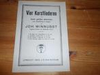 Joh. Winnubst - Vier Kerstliederen, Gebruikt, Ophalen of Verzenden, Zang, Religie en Gospel