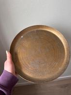 Gouden Metalen Kaarsen Plateau, Huis en Inrichting, Overige materialen, Gebruikt, Schaal, Rond