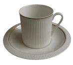 Arzberg 2075 cannelee kop en schotel goudrand 15cl set