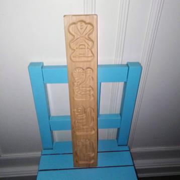 Speculaasplankje blank hout met 4 figuurtjes beschikbaar voor biedingen